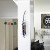 Protective Wall Hanging Evil Eye Upturned Crescent Moon Iridescent Glass Beads Chains Sleigh Bells - Handmade | Woot & Hammy